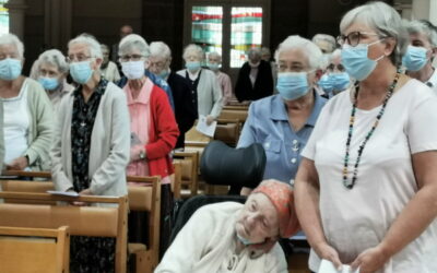 With Sister Angela, 107 years old!